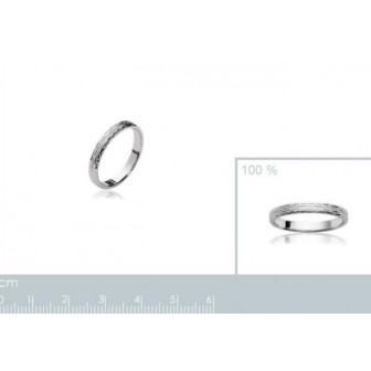 Alliance femme argent rhodiée 925/000 - HCEHBAAD