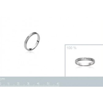 Alliance femme argent rhodiée 925/000 - HCEHDAAD