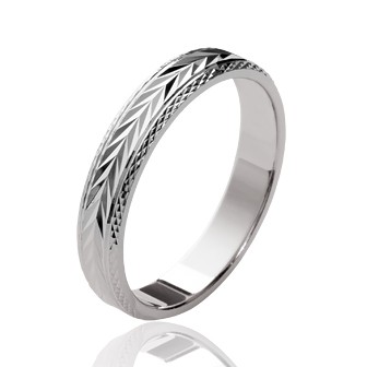 Alliance homme argent rhodiée 925/000 - HCEHDAAE