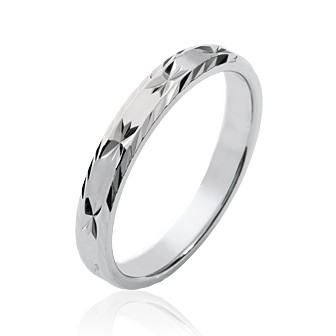 Alliance femme argent rhodiée 925/000 -HCGABAAD