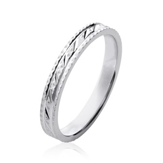 Alliance femme argent rhodiée 925/000 - HCGDCAAD
