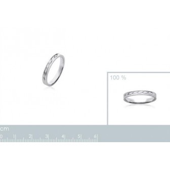 Alliance femme argent rhodiée 925/000 - HCGDCAAD