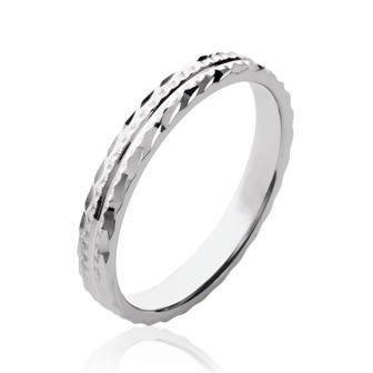Alliance femme argent rhodiée 925/000 - HCGDDAAD