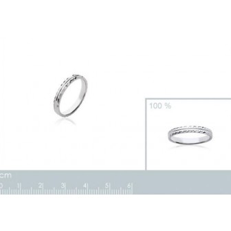 Alliance femme argent rhodiée 925/000 - HCGDDAAD