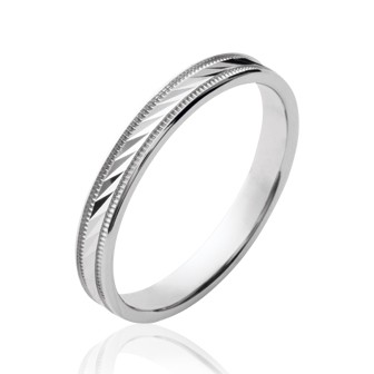 Alliance femme argent rhodiée 925/000 - HCGDGAAD
