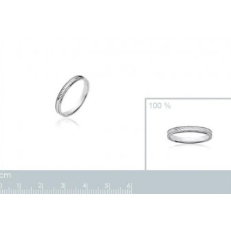Alliance femme argent rhodiée 925/000 - HCGDGAAD