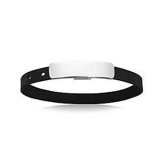 Bracelet acier 316 L et cuir homme - DBAIHBGA