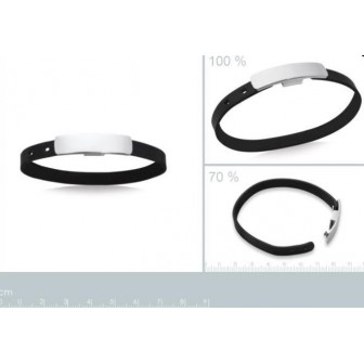 Bracelet acier 316 L et cuir homme - DBAIHBGA