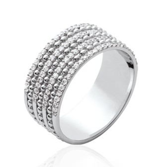 Bague argent rhodiée 925/000 oz BCGFHBA
