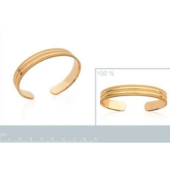 Jonc plaqué-or 750/000 3 microns- JCBFGD