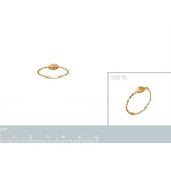 Bague plaqué-or 750/000 3 microns- CCGEDAA