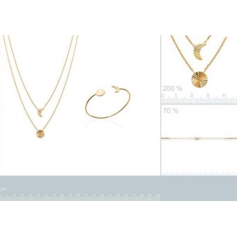 Collier plaqué-or 750/000 3 microns -JCBFDE