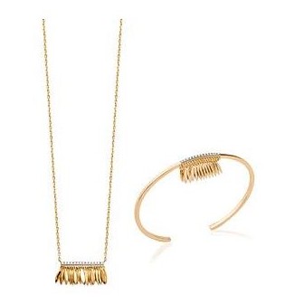 Collier plaqué-or 750/000 3 microns bicolore oz -JHBJGG
