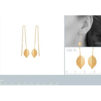 Boucle d'oreilles plaqué-or 750/000 3 microns - CEDDCAA