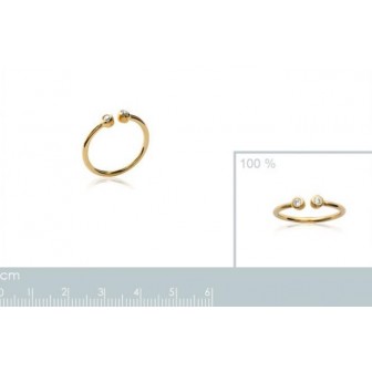 Bague plaqué or 750/000 5 microns oz