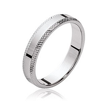 Bague alliance argent rhodiée 925/000 HCEJHAAE