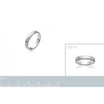 Bague alliance argent rhodiée 925/000 -HCEJHAAE