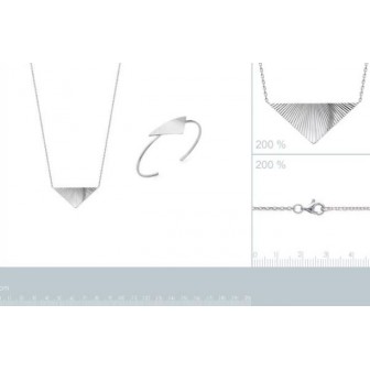 Collier argent 925/000 rhodiée -HCBFBJEF