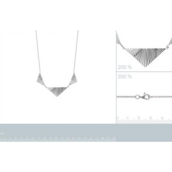 Collier argent 925/000 rhodiée -HCBFCDEF