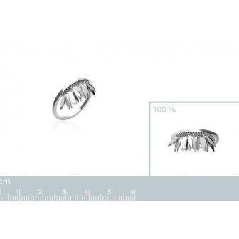 Bague argent rhodiée 925/000 ethnique-HCGACAA