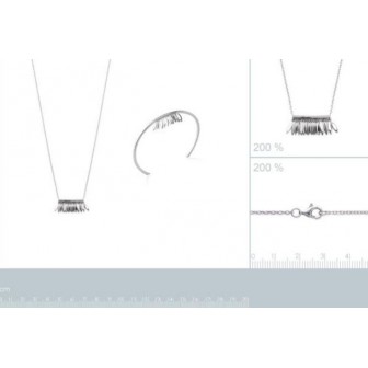 Collier argent rhodiée ethnique 925/000-HCBEJFEF