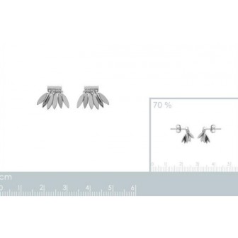 Boucles d'oreilles argent rhodiée ethnique 925/000- HFEFEAA