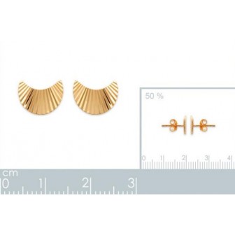 Boucles d'oreilles plaqué-or 750/000 3 microns -CFEIEAA