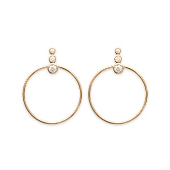 Boucles d'oreilles plaqué-or 750/000 3 microns oz 25NJU0