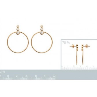 Boucles d'oreilles plaqué-or 750/000 3 microns oz-CFEIABA