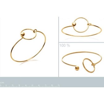 Jonc plaqué-or 750/000 3 microns -JCBFGCFI