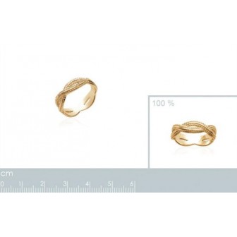 Bague plaqué-or 750/000 3 microns - CCGBFAA