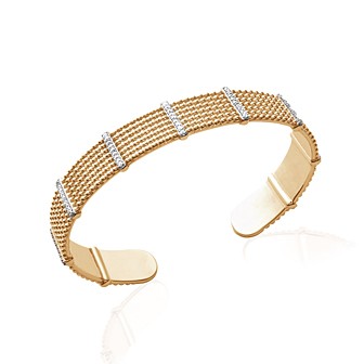 Jonc plaqué-or 750/000 3 microns bicolore oz-JHBJFCFI