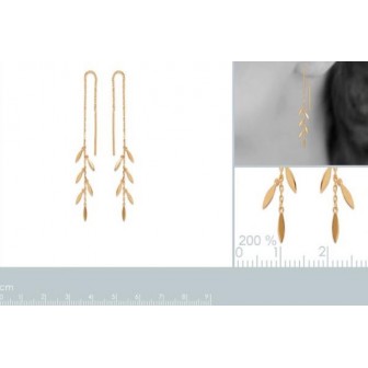 Boucles d'oreilles plaqué-or 750/000 3 microns - CFEFIAA