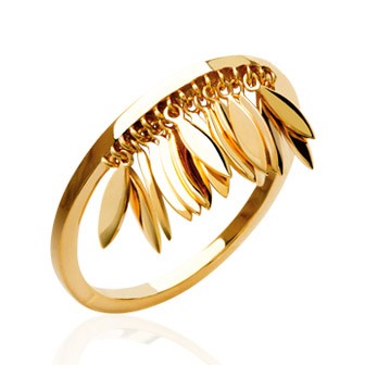 Bague ethnique plaqué-or 750/000 3 microns CCGACAA