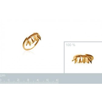 Bague ethnique plaqué-or 750/000 3 microns - CCGACAA