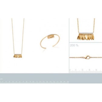 Jonc plaqué-or 750/000 3 microns bicolore oz- JHBJGGFG