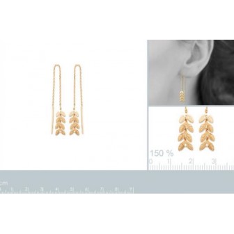 Boucles d'oreilles plaqué-or 750/000 3 microns - CFECEAA