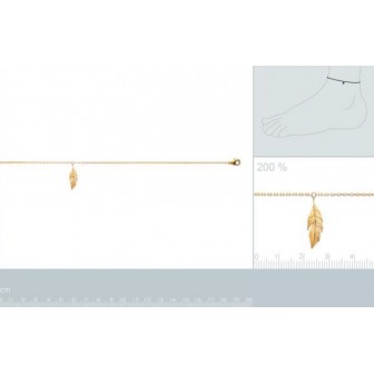 Chaîne cheville plaqué-or 750/000 3 microns-JCBFAGCF