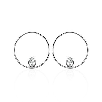 Boucles d'oreilles argent rhodiée 925/000 oz-BFEHJBA