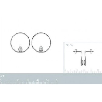 Boucles d'oreilles argent rhodiée 925/000 oz-BFEHJBA