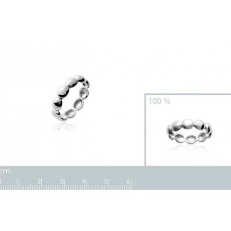 Bague argent rhodiée 925/000- HCGDBAA