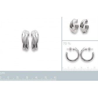 Créoles argent rhodiée 925/000-HGCAEAA