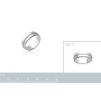 Bague argent rhodiée 925/000 - HCGEBAA