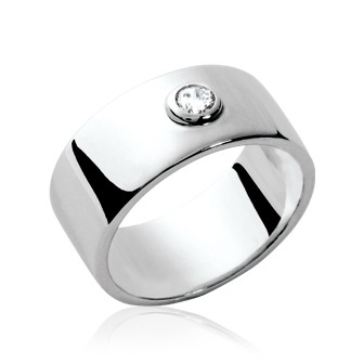Bague argent rhodiée 925/000 oz BCGCFBA