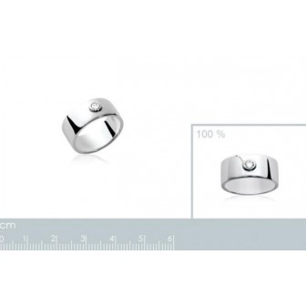 Bague argent rhodiée 925/000 oz- BCGCFBA