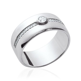 Bague argent rhodiée 925/000 oz BCGCGBA