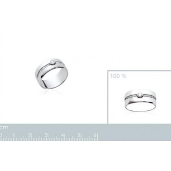 Bague argent rhodiée 925/000 oz-BCGCGBA