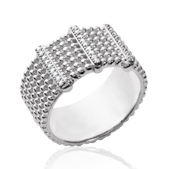Bague argent rhodiée 925/000 oz BCGCBBA