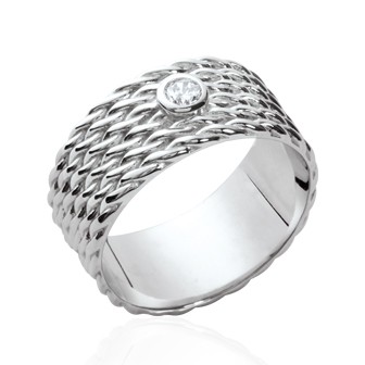 Bague argent rhodiée 925/000 oz BCGBHBA