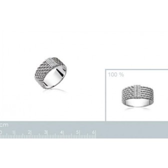 Bague argent rhodiée 925/000 oz-BCGBIBA